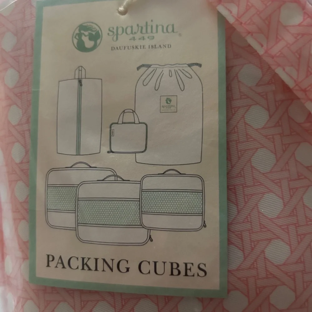 Spartina 449 Pink Travel Garment and Accessory Bag Set